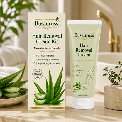 Busauruss™ Natural Gentle Hair Removal Cream | For Women & Men, Sensitive Skin